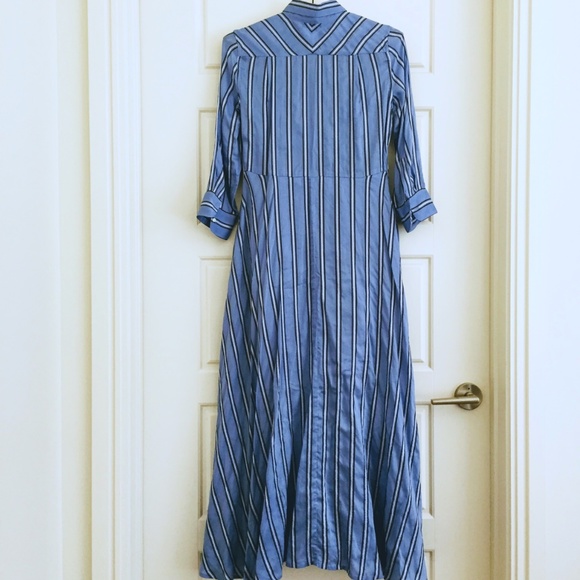 NWOT Banana Republic Stripe Belted Maxi Shirtdress - Picture 4 of 6